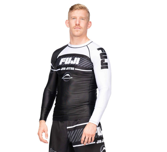 Fuji Freestyle 2.0 Long Sleeve IBJJF Rash Guard White for BJJ and MMA training, view 22