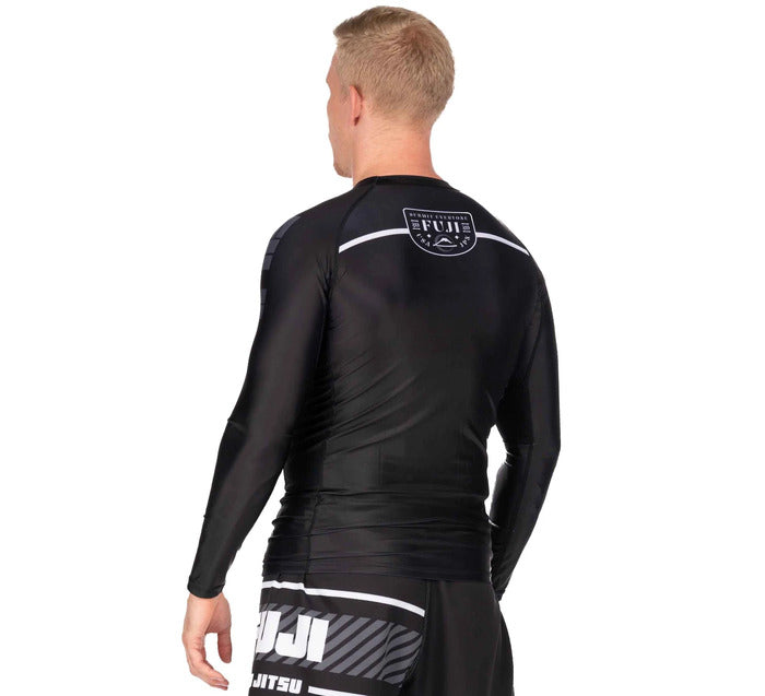 Fuji Freestyle 2.0 Long Sleeve IBJJF Rash Guard Black for BJJ and MMA training, view 3
