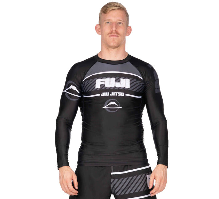 Fuji Freestyle 2.0 Long Sleeve IBJJF Rash Guard Black for BJJ and MMA training