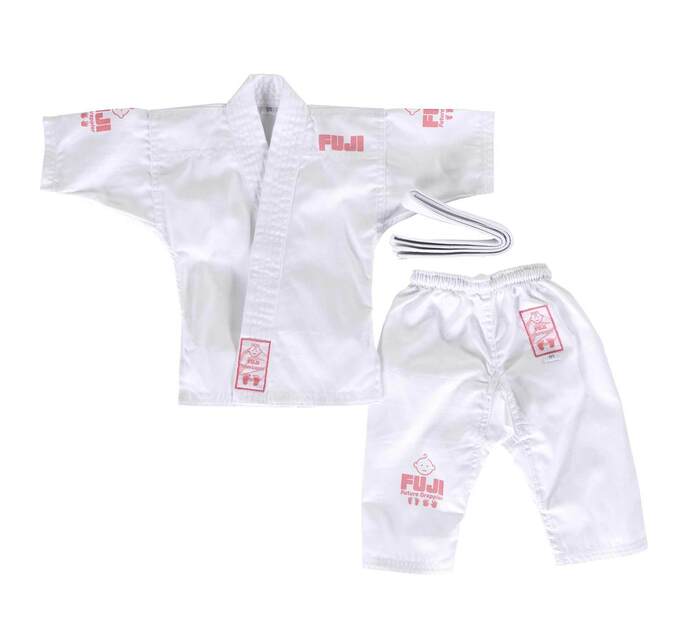 Fuji Baby Jiu Jitsu Gi - White / Pink - Size: 6-12