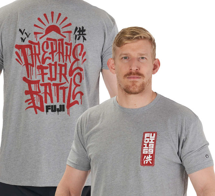 Fuji Prepare For Battle T-Shirt - Grey for martial arts and everyday wear, view 5