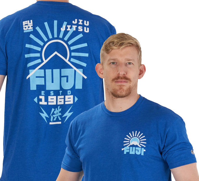 Fuji Rising Sun T-Shirt - Blue for martial arts and everyday wear, view 19
