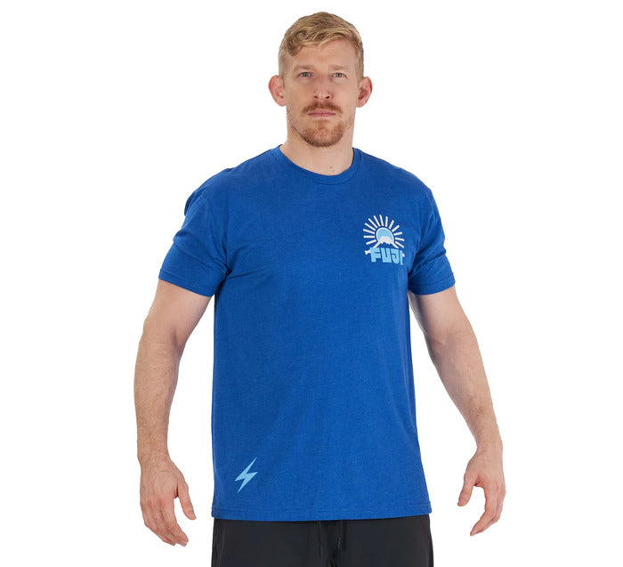 Fuji Rising Sun T-Shirt - Blue for martial arts and everyday wear, view 2