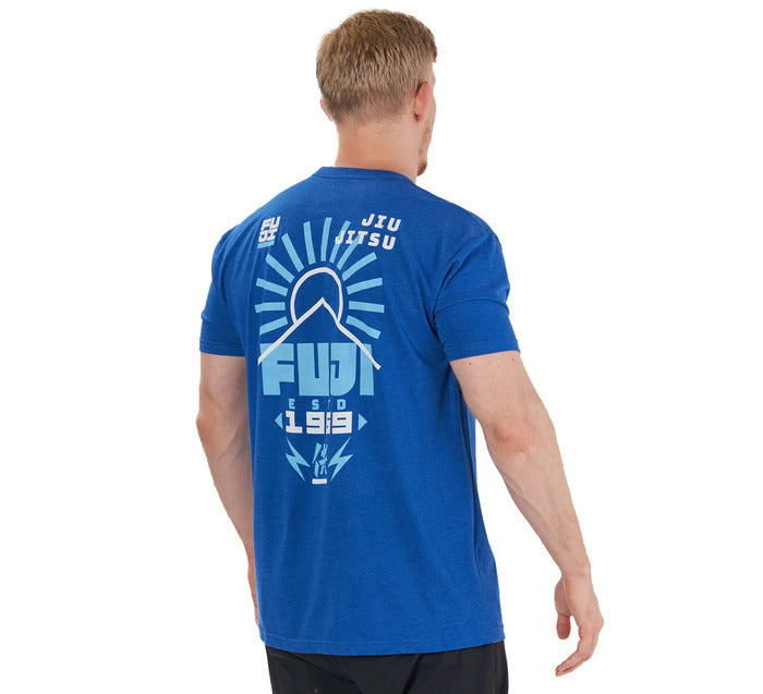 Fuji Rising Sun T-Shirt - Blue for martial arts and everyday wear, view 3