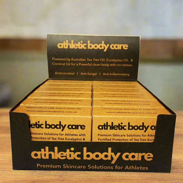 Athletic Body Care Soap Bar 12 Pack counter display