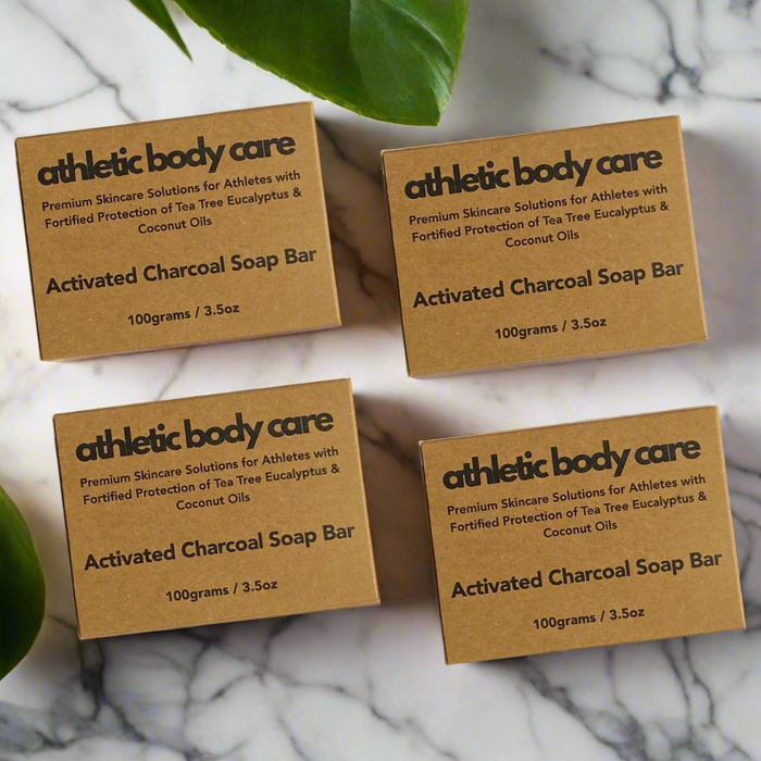 Athletic Body Care Soap Bar Activated Charcoal 4 Pack