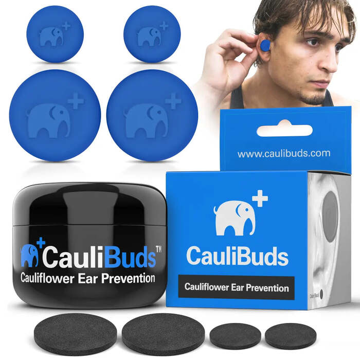 CauliBuds Cauliflower Ear Prevention Kit in Blue