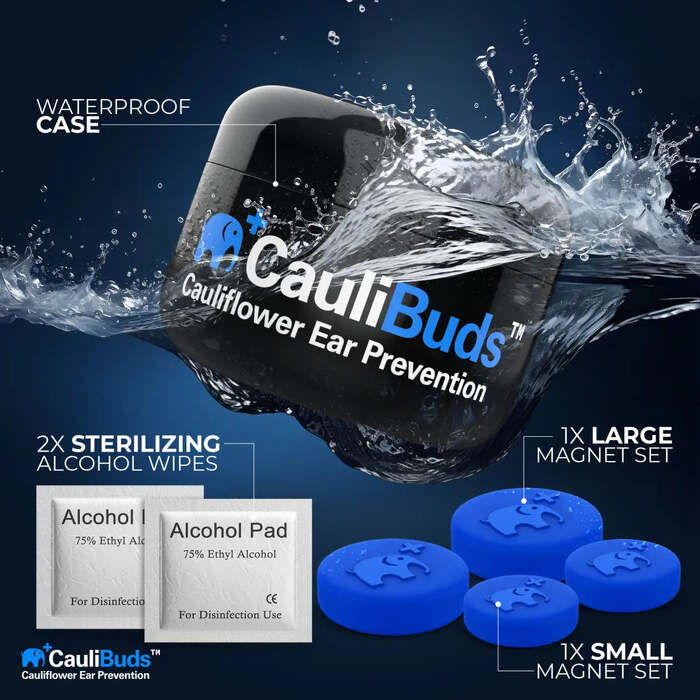 CauliBuds Cauliflower Ear Prevention Kit whats inside