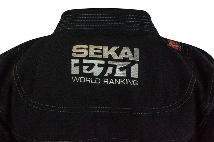 Fuji Sekai 2.0 Jiu-Jitsu Gi - Black rear back close up