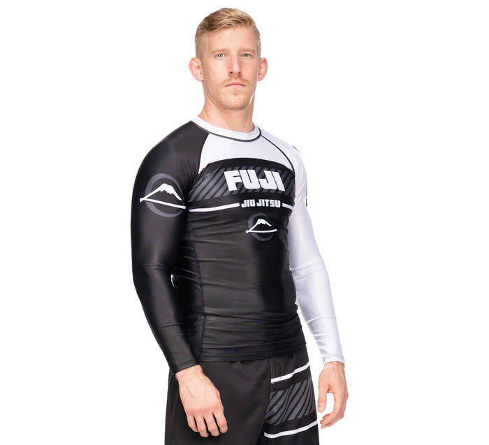 Fuji Freestyle 2.0 Long Sleeve IBJJF Rash Guard White for BJJ and MMA training, view 2