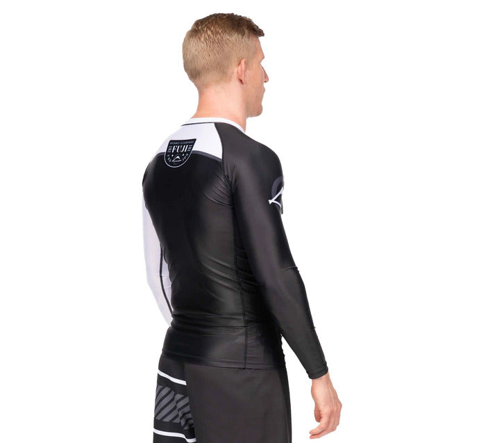 Fuji Freestyle 2.0 Long Sleeve IBJJF Rash Guard White for BJJ and MMA training, view 3