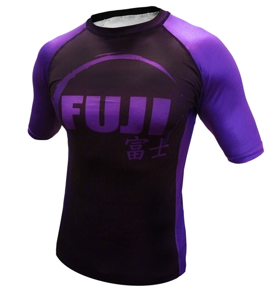 Fuji IBJJF Short Sleeve Ranked Rash Guard Purple