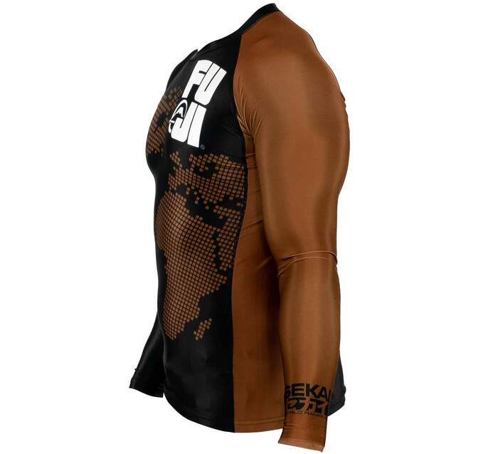 Fuji Sekai 2.0 Brown Ranked Rashguard for BJJ and MMA training, view 2