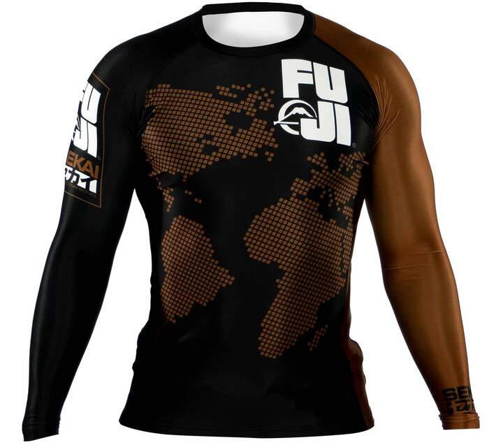 Fuji Sekai 2.0 Brown Ranked Rashguard for BJJ and MMA training, view 19
