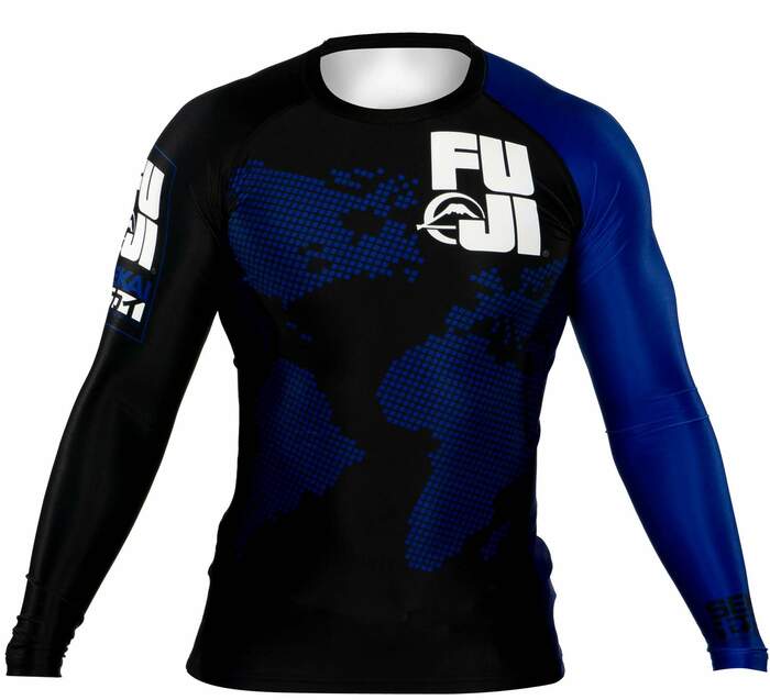 Fuji Sekai 2.0 Blue Ranked Rashguard for BJJ and MMA training, view 32