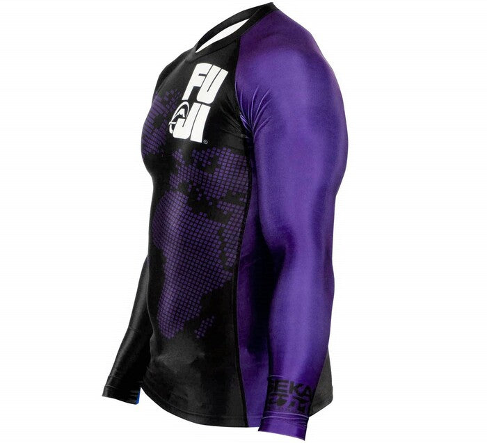 Fuji Sekai 2.0 Purple Ranked Rashguard for BJJ and MMA training, view 2