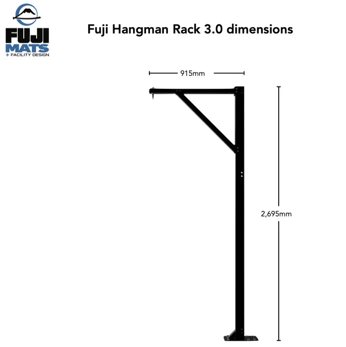 FUJI Hangman Single Bag Rack 3.0 with Dimensions