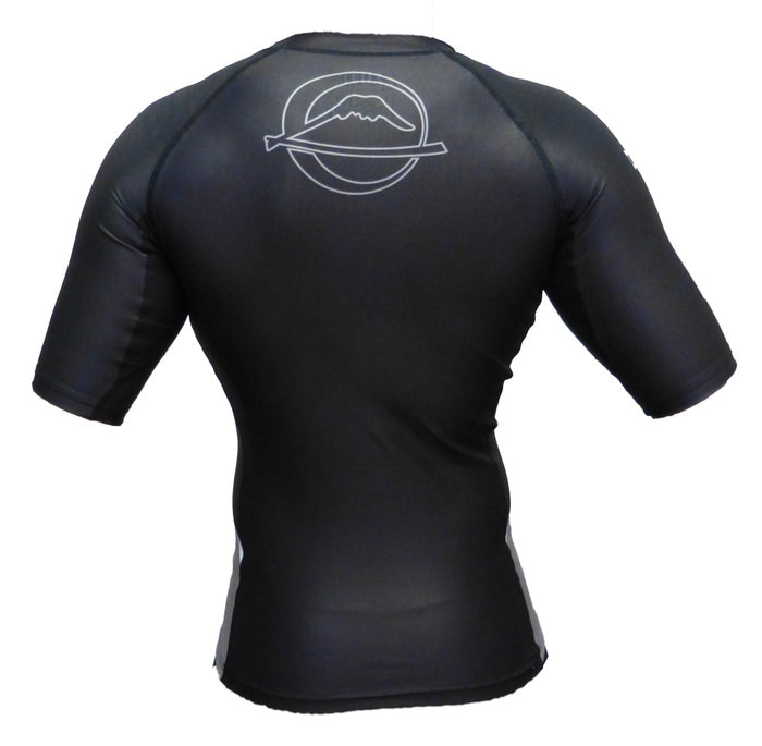 Fuji Black Inverted Short Sleeve Rash Guard rear side view