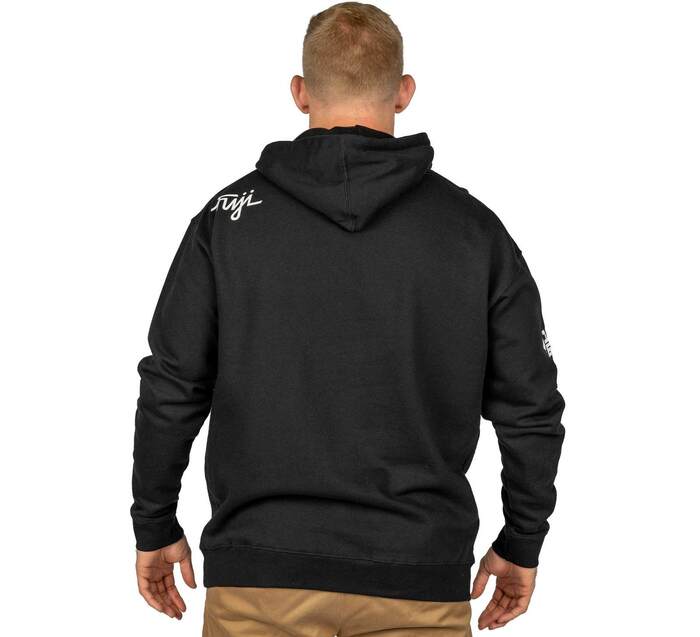 Fuji Black Midnight Collegiate Pull Over Hoodie rear side view