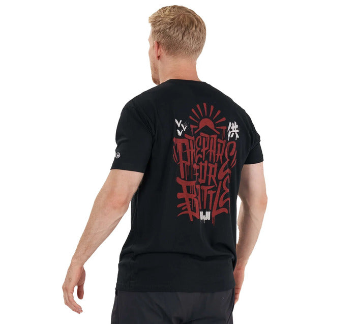 Fuji Black Prepare For Battle T-Shirt back left view