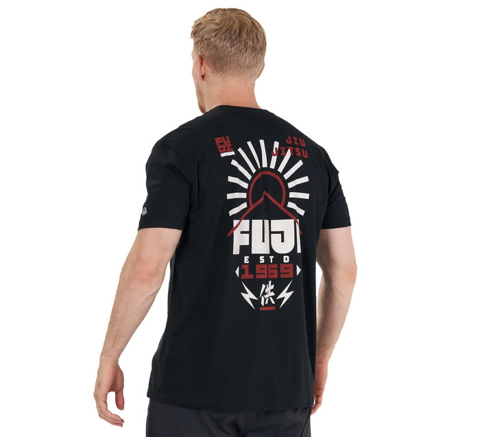 Fuji Black Rising Sun T-Shirt Back left view