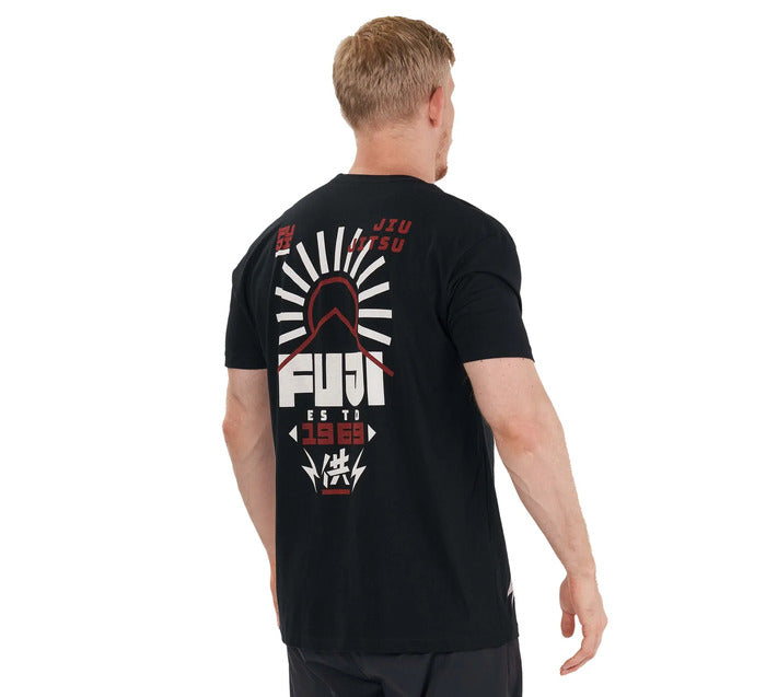 Fuji Black Rising Sun T-Shirt Back right view