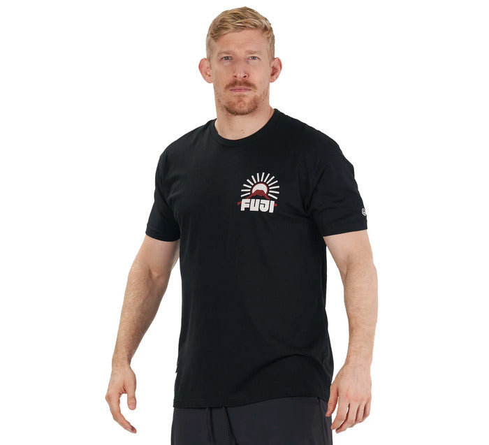 Fuji Black Rising Sun T-Shirt front left view
