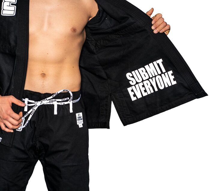 Fuji Black Submit Everyone BJJ Gi finside jacket detail view