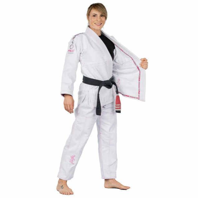 Fuji Blossom Jiu-Jitsu Gi front right side view open jacket
