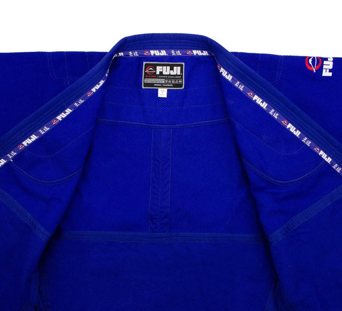 Fuji Blue Competition Double Weave Judo Gi inside jacket view