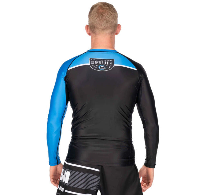 Fuji Blue Freestyle 2.0 Long Sleeve IBJJF Rash Guard back view