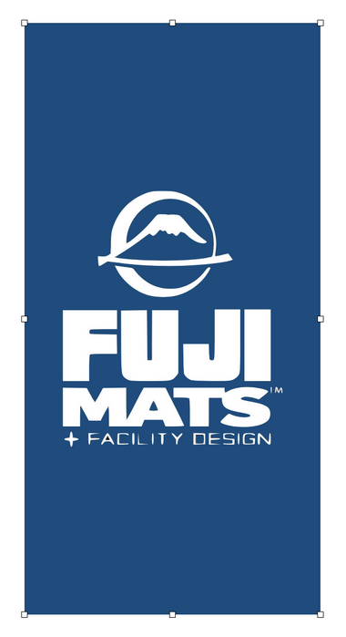 Fuji Blue MMA Mat with Fuji Mats logo