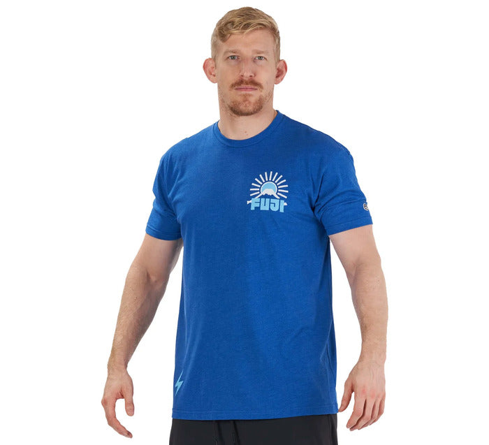 Fuji Blue Rising Sun T-Shirt front left view