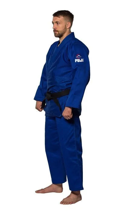 Fuji Blue Single Weave Judo Gi left side