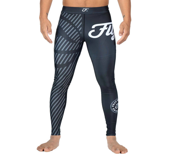 Fuji Grey BJJ Script Spats front view
