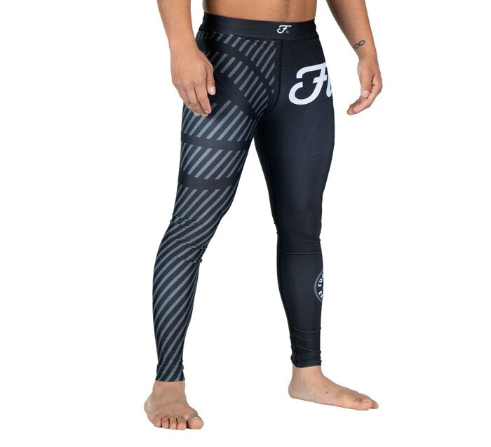Fuji Grey BJJ Script Spats right side view