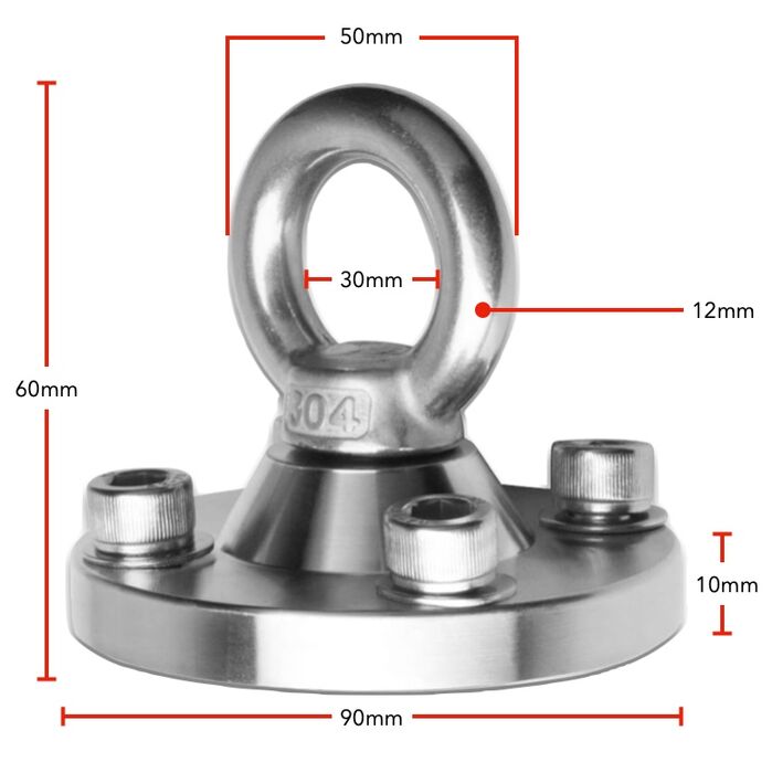 Fuji Heavy Duty 360 Anchor Mount with size dimentions