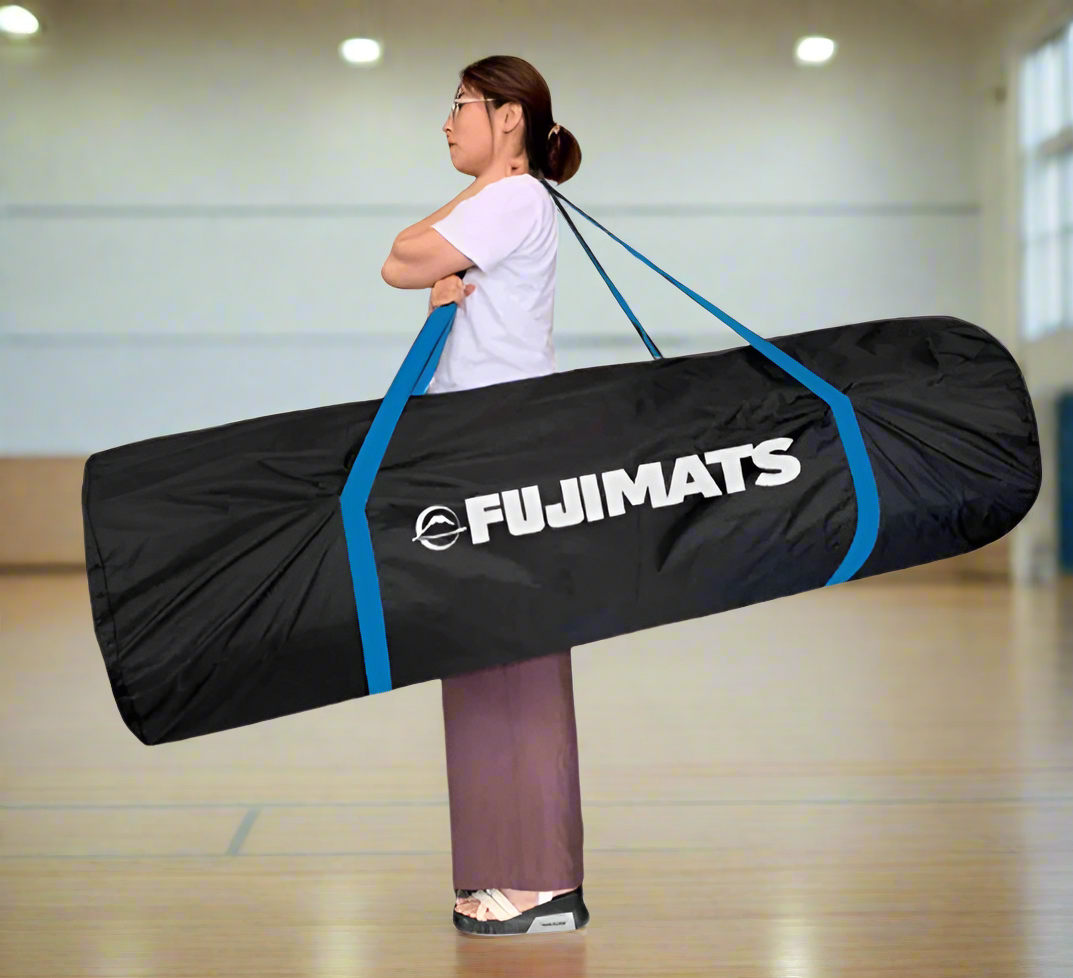 Fuji Home Roll Out Mat Carry & Storage Bag in action