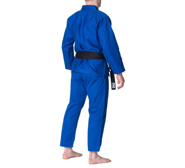 Fuji IBJJF Competition Gi Blue back right side view
