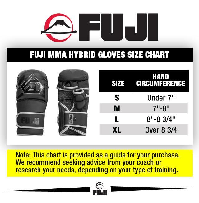 Fuji MMA Glove Size Chart