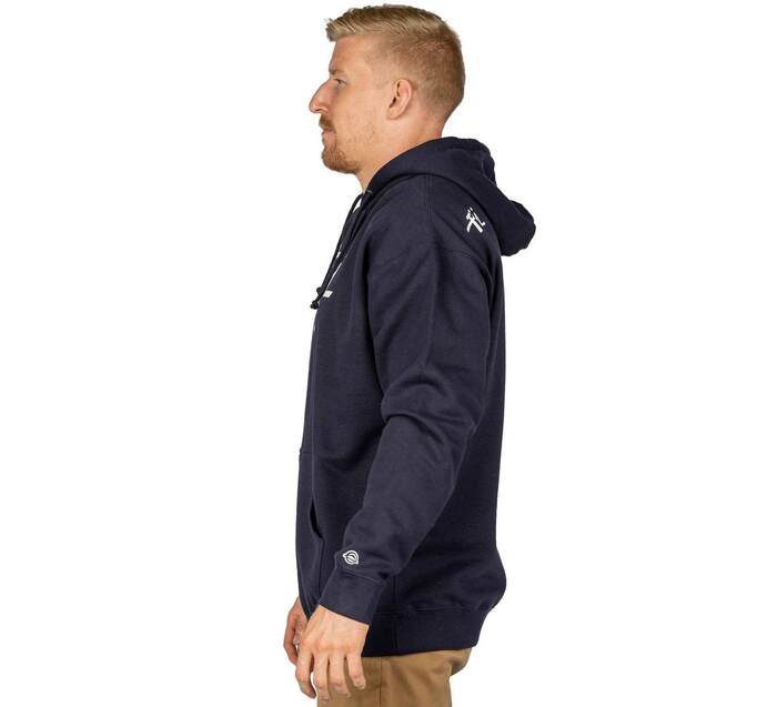 Fuji Navy Midnight Collegiate Pull Over Hoodie left side view