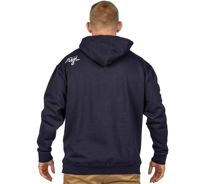 Fuji Navy Midnight Collegiate Pull Over Hoodie rear side view