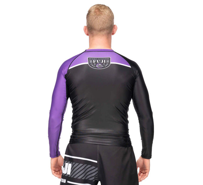 Fuji Purple Freestyle 2.0 Long Sleeve IBJJF Rash Guard back view