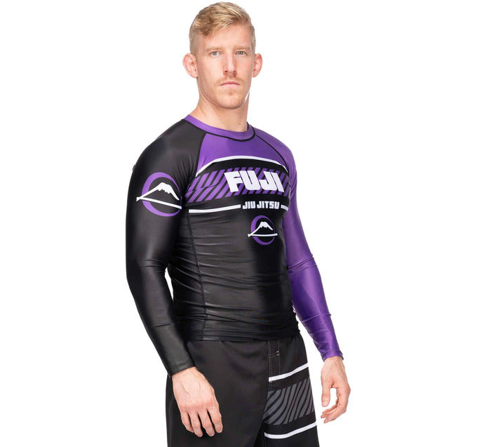 Fuji Purple Freestyle 2.0 Long Sleeve IBJJF Rash Guard front right view