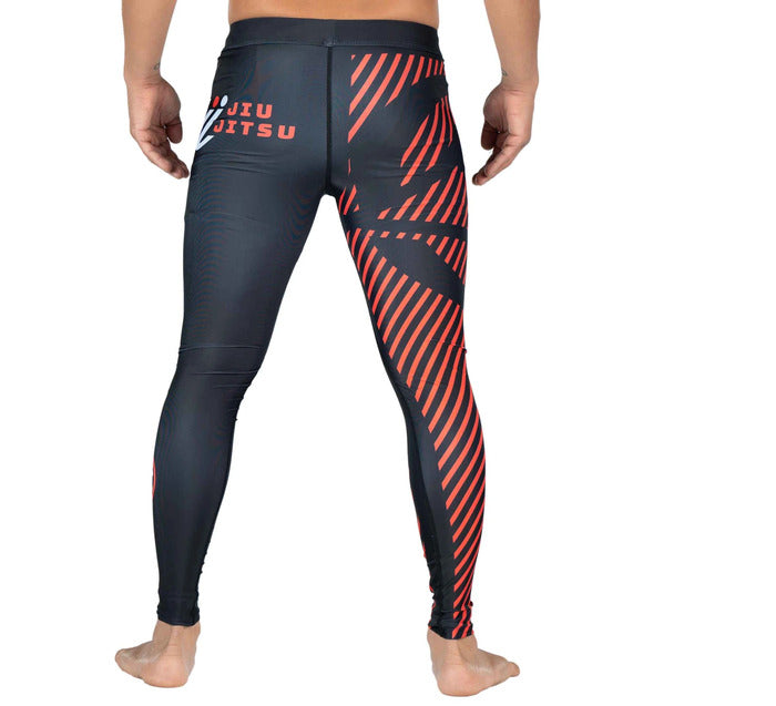 Fuji Red Script BJJ Spats back view