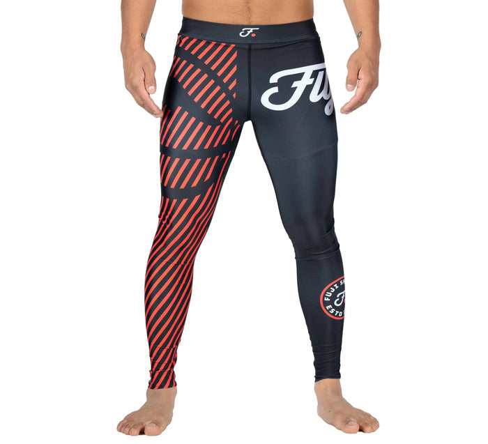 Fuji Red Script BJJ Spats front view