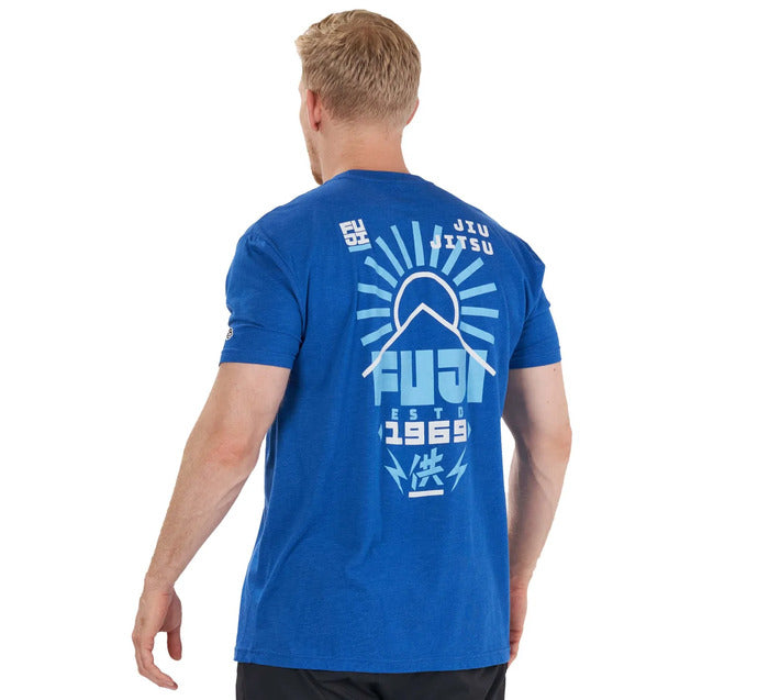 Fuji Rising Sun T-Shirt in blue back left view