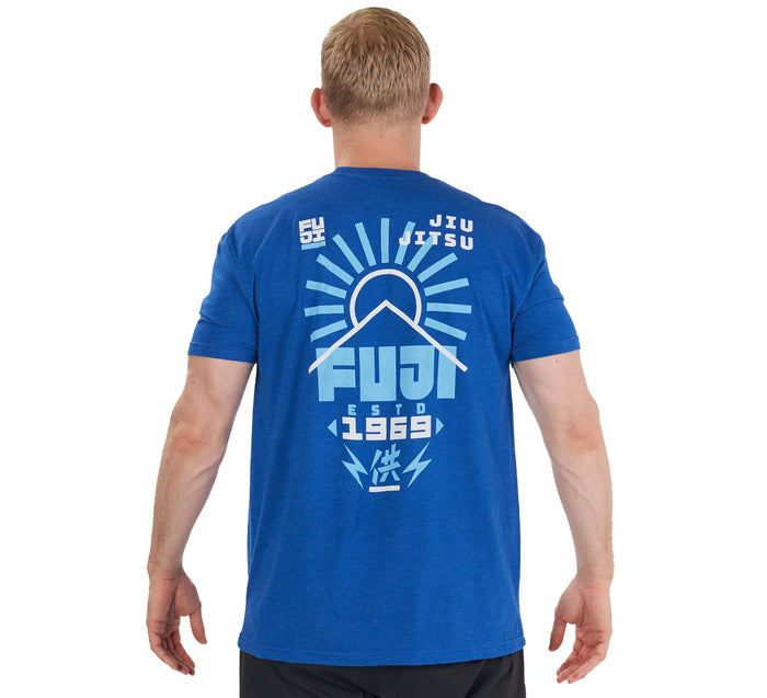 Fuji Rising Sun T-Shirt in blue back view 2