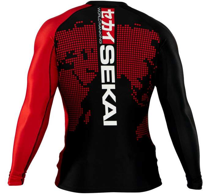 Fuji Sekai 2.0 Black Ranked Rashguard back side view
