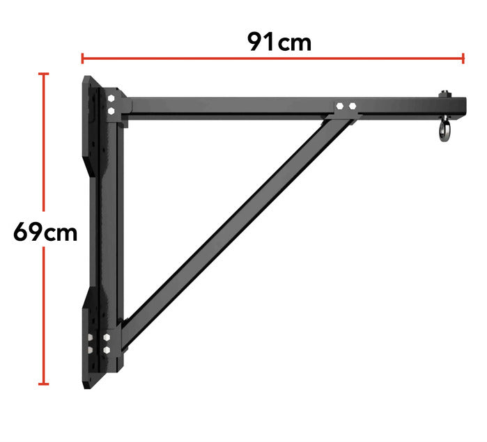 Fuji Single Bag Rack 3.0 side view with dimensions